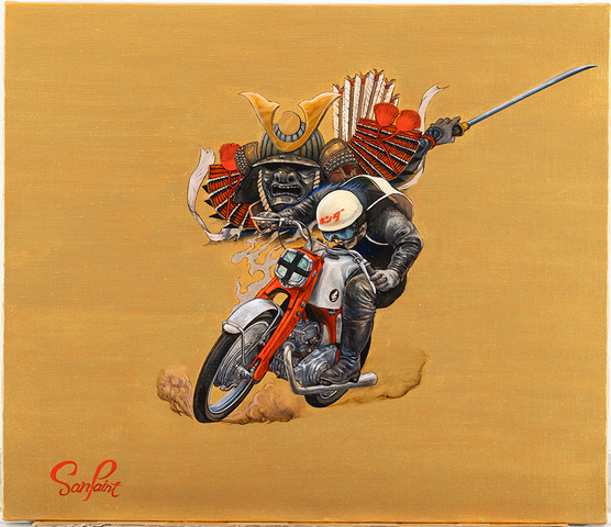 独自の世界と油絵でしか表現出来ない迫力、個展 「SANPAINT EXHIBITION