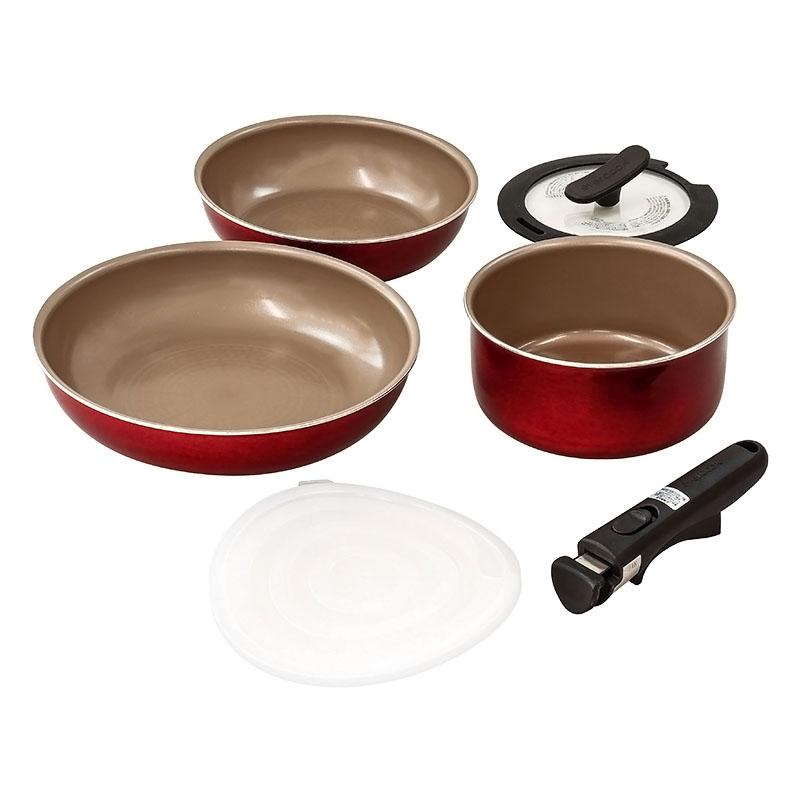 evercook(エバークック) 6点フライパンセット 着脱式 EFPCDAST6 ガス