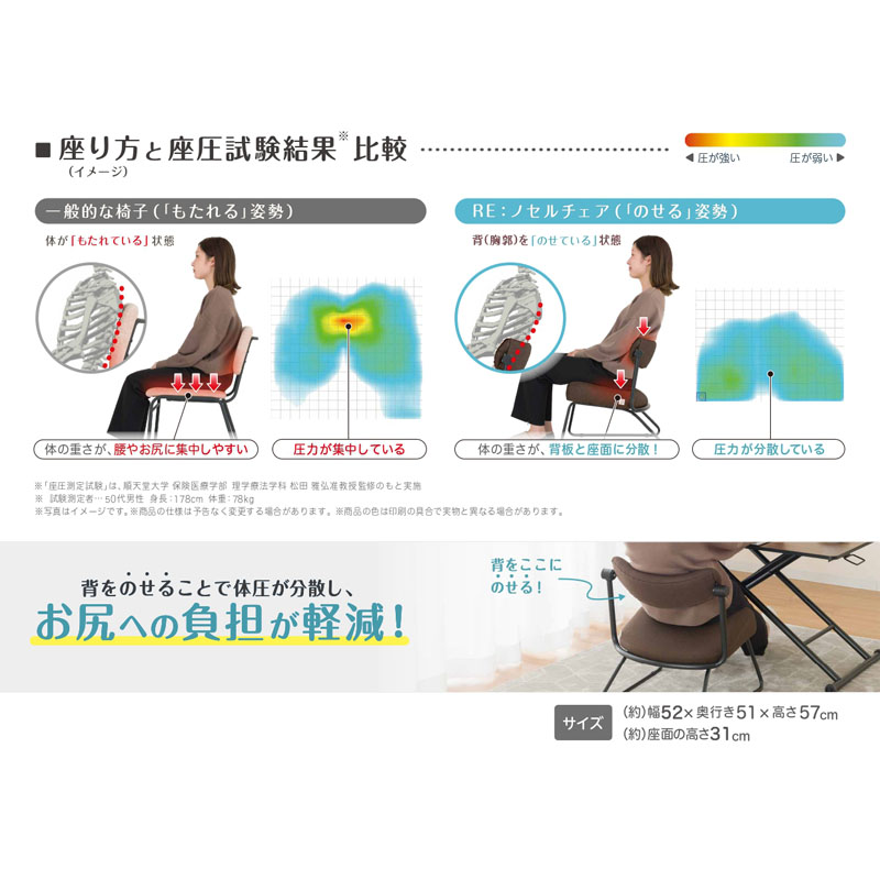 Re：ノセル チェア ワイド グレー ｜ ミスターマックスオンラインストア