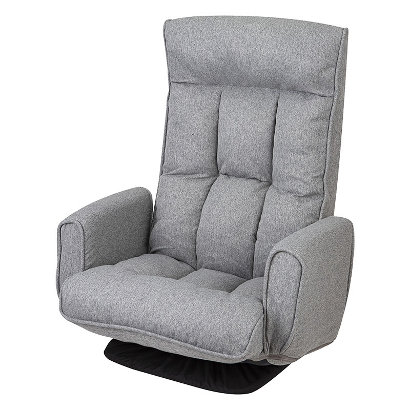 肘付回転座椅子 ヘッドリクライニングギア 幅68.5×奥行69～97×高さ65