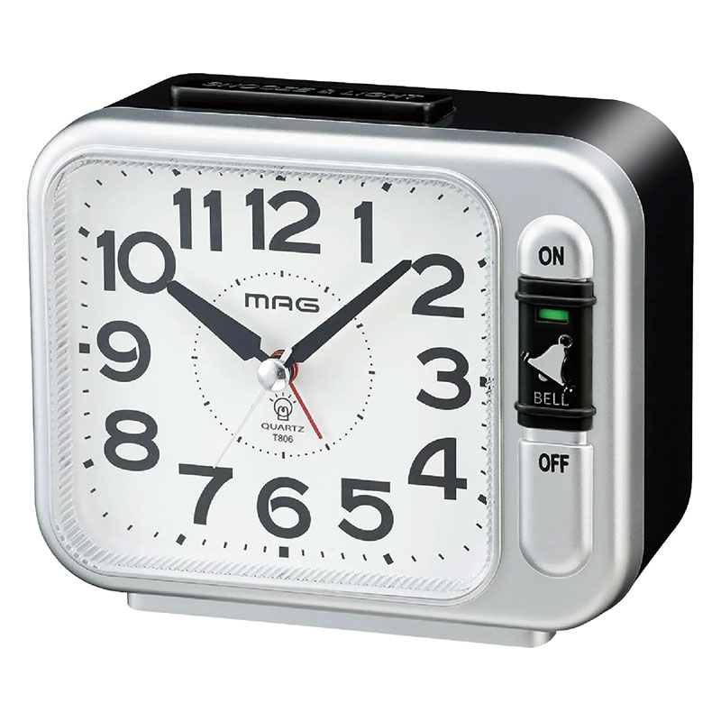 マグ スタンダードなベル音目覚まし時計 T806SMZ ｜ ミスターマックス