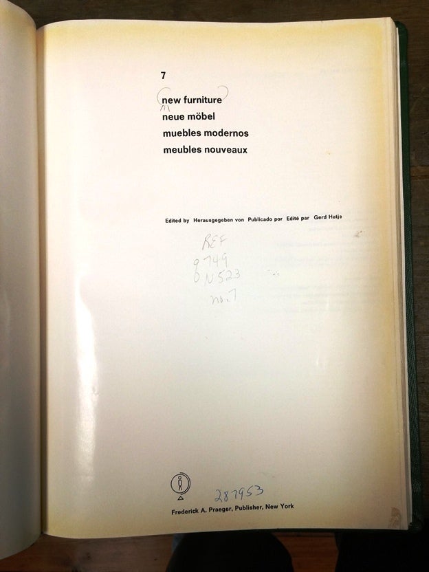 New Furniture / Neue Mobel / Muebles Modernos / Muebles Noveaux