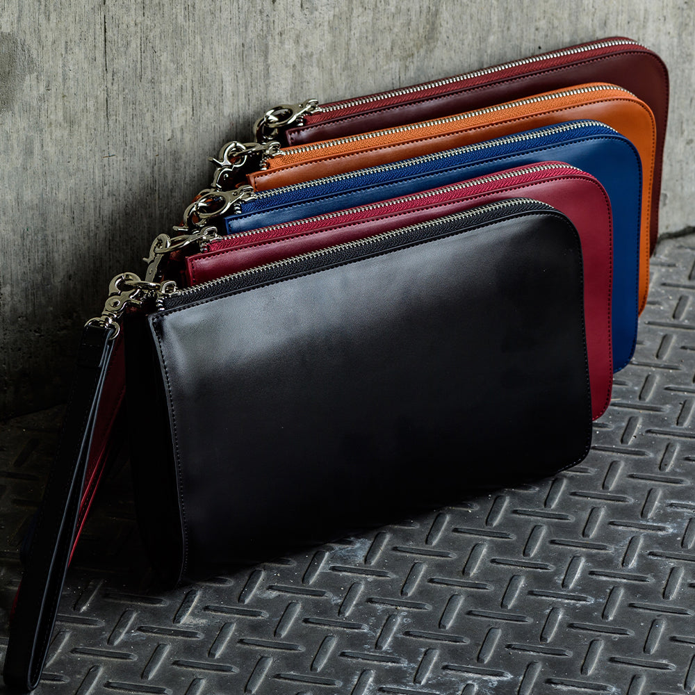 MURA クラッチバッグ メンズ L字ファスナー セカンドバッグ コンパクト