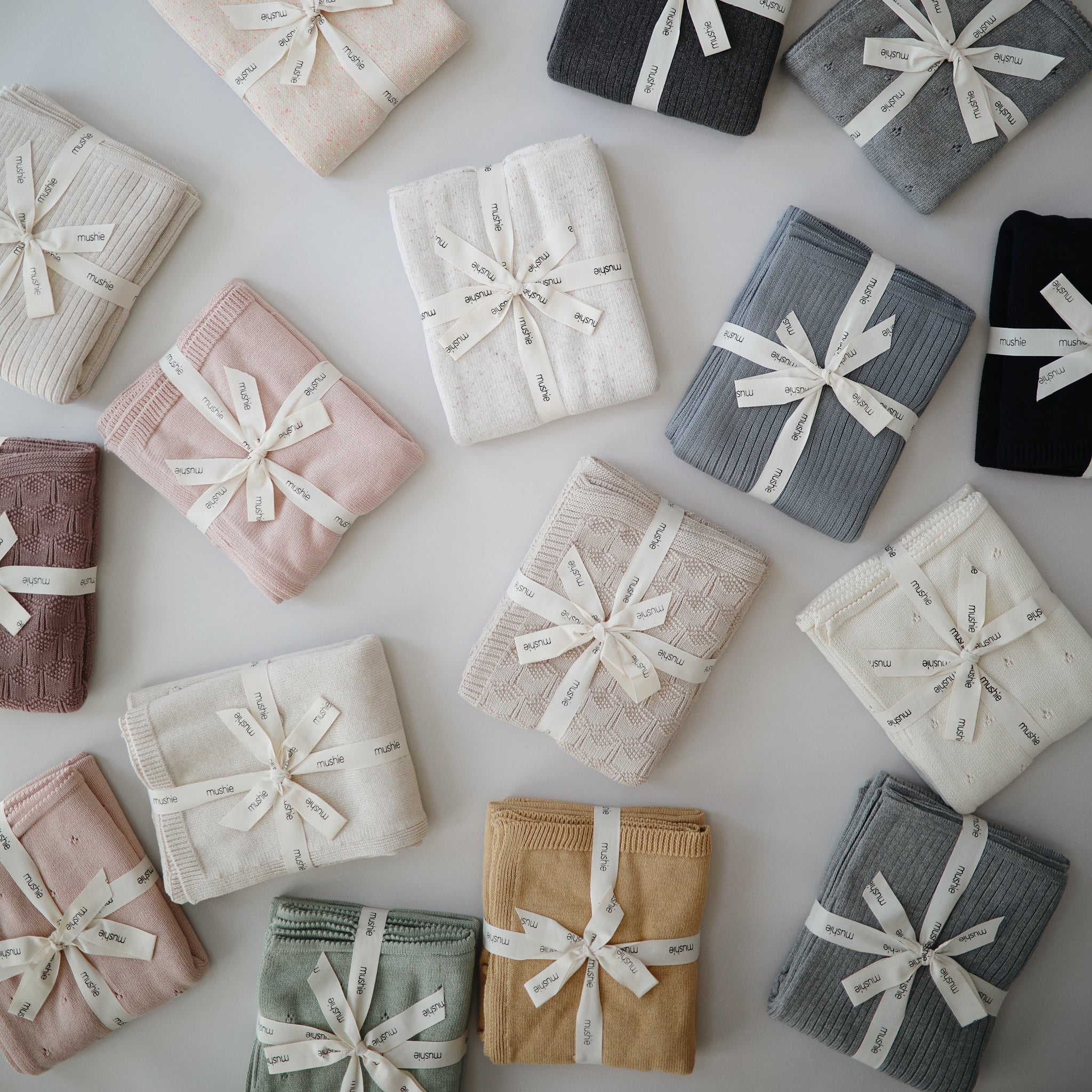 mushie ポイントレースブランケット アイボリー mushie ポイントレース