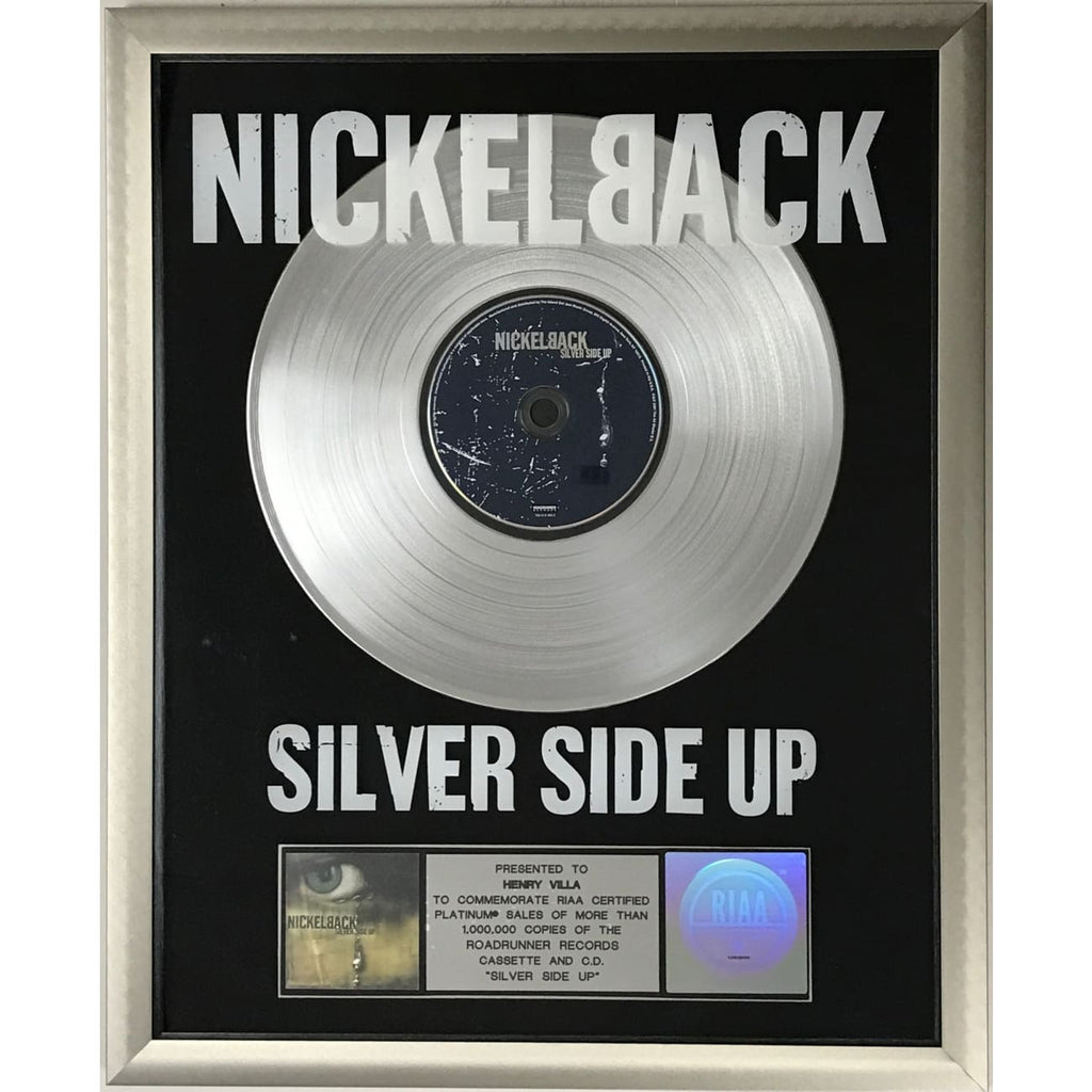 musicgoldmine.com - Nickelback Silver Side Up RIAA Platinum Album