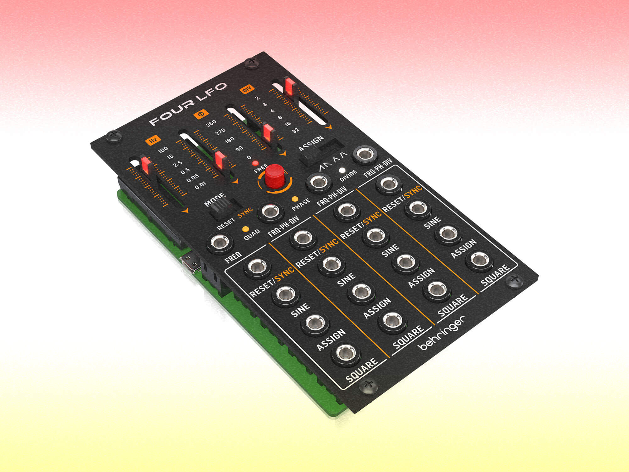 Behringer's FOUR LFO Eurorack module has riled Xaoc Devices
