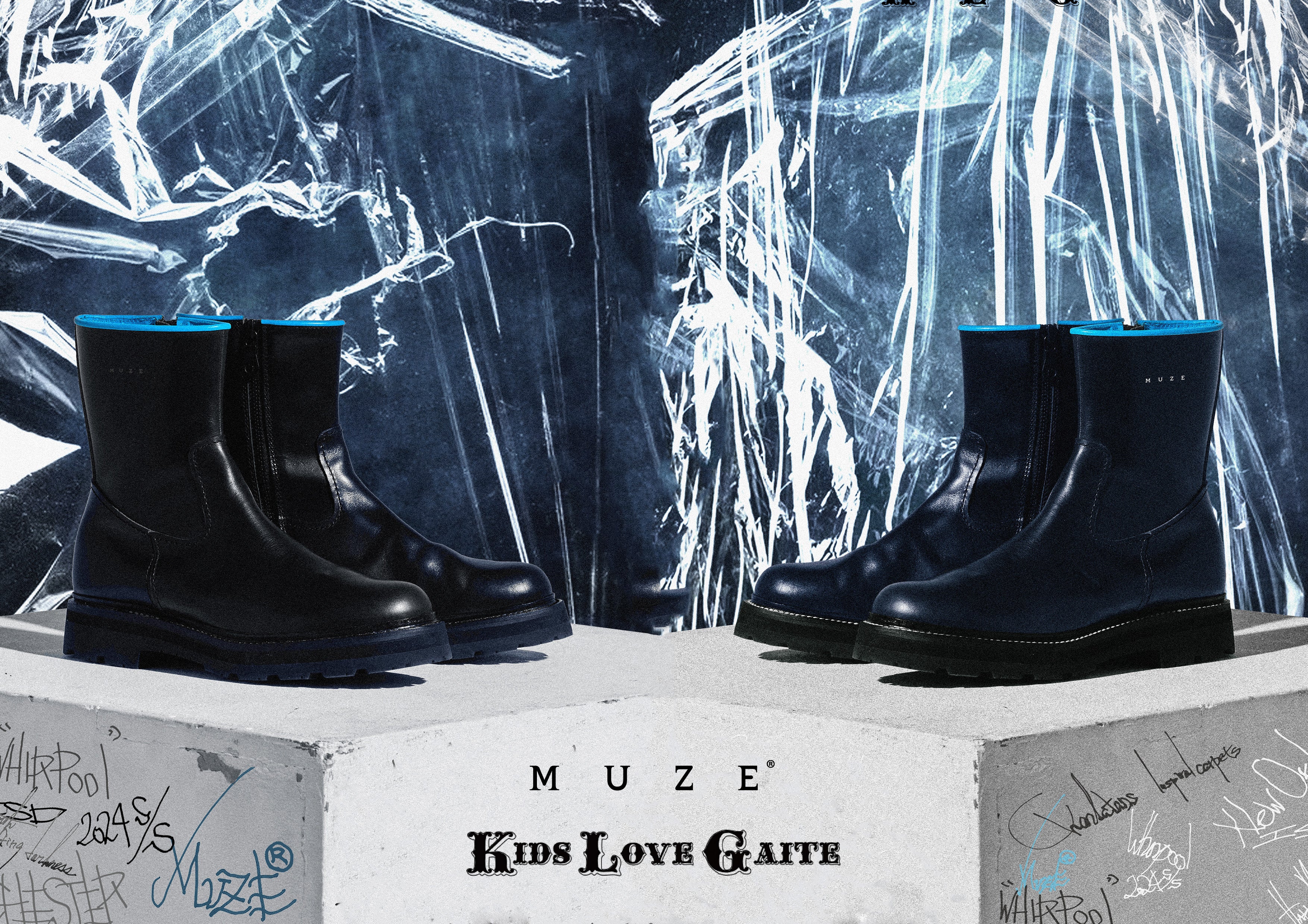 MUZE TURQUOISE LABEL × KIDS LOVE GAITE - SIDE ZIP VIBRAM ARCTIC