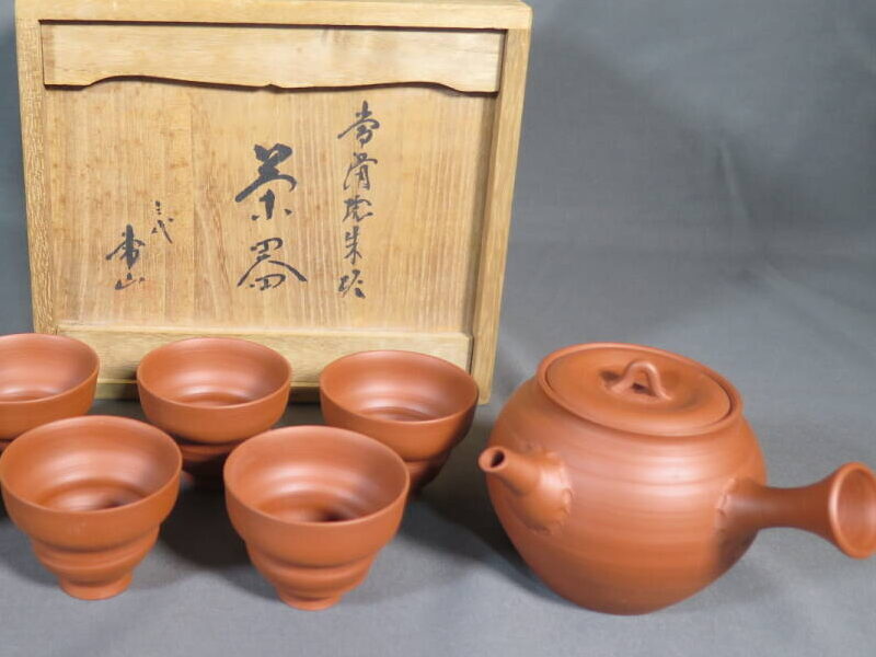 三代山田常山常滑焼朱泥茶器】店頭買取 | 骨董品・美術品・古道具