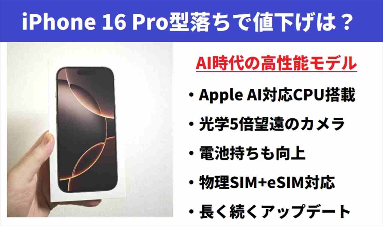 値下げ来る？iPhone 16 Pro/Pro Max2025年9月在庫・販売状況