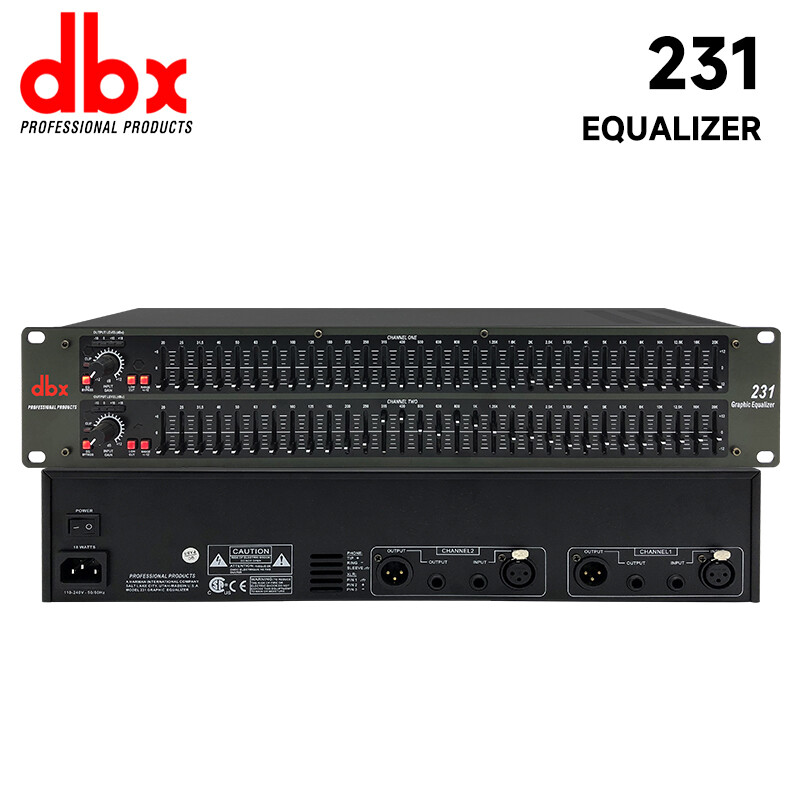 DBX 231/231S/2231/EQX-231 Graphic Equalizer Dual channel 31 band 2