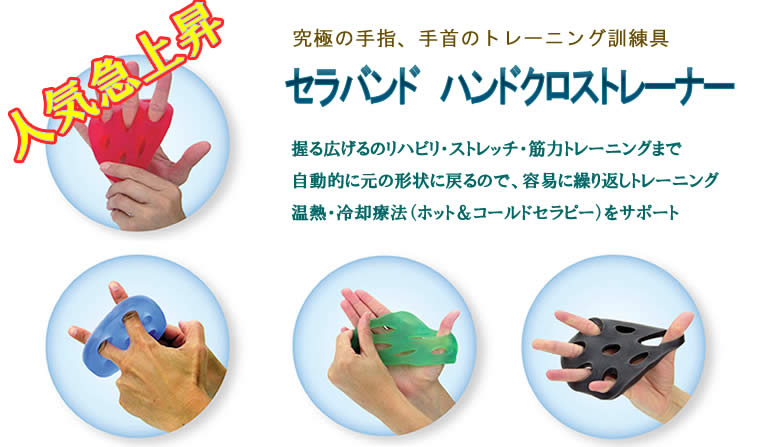 手指機能訓練具 セラバンド ハンドクロストレーナー 強 黒【THERA-BAND
