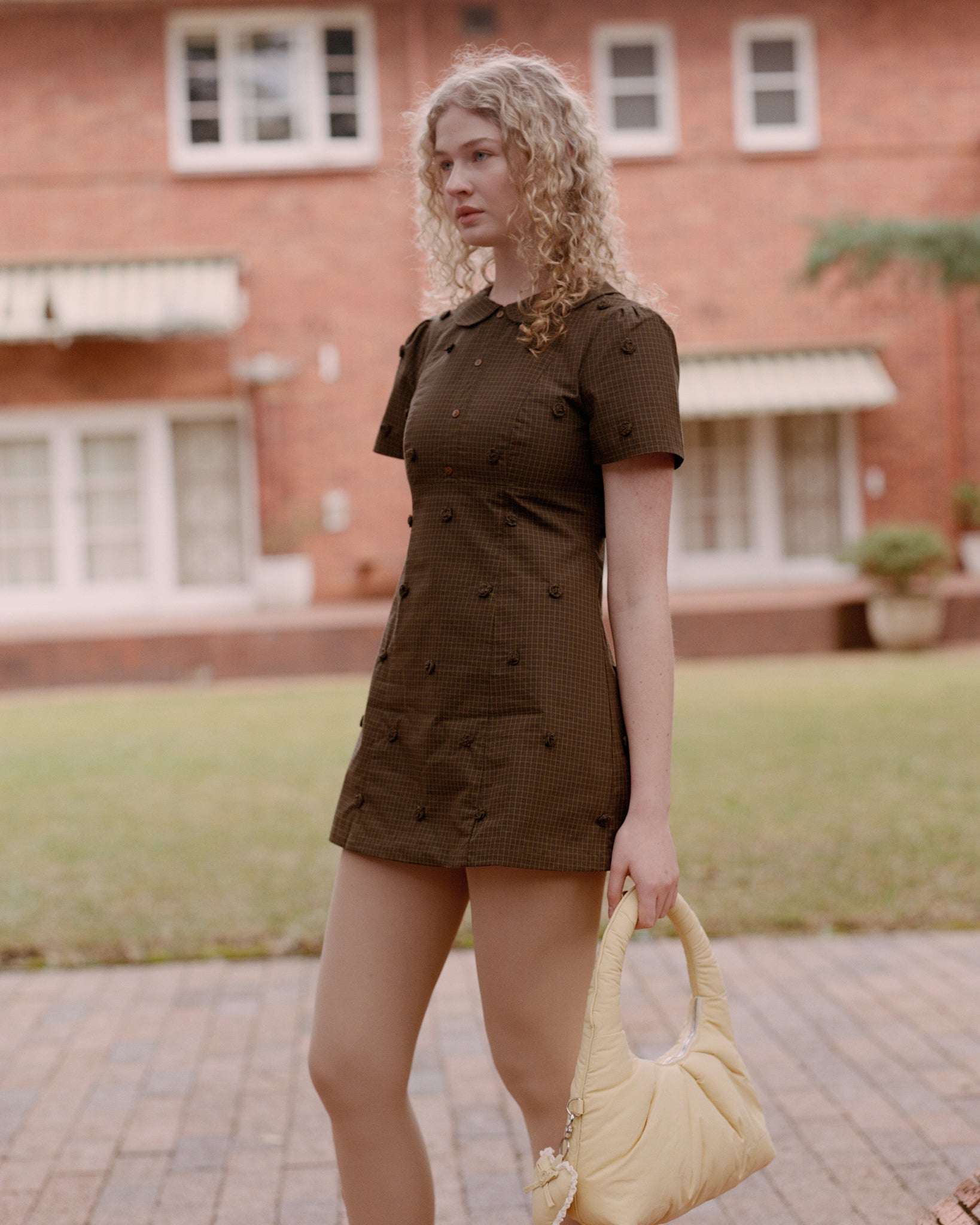 Dresses: Rosette Check Mini Dress - Ivy Check - My mum made it