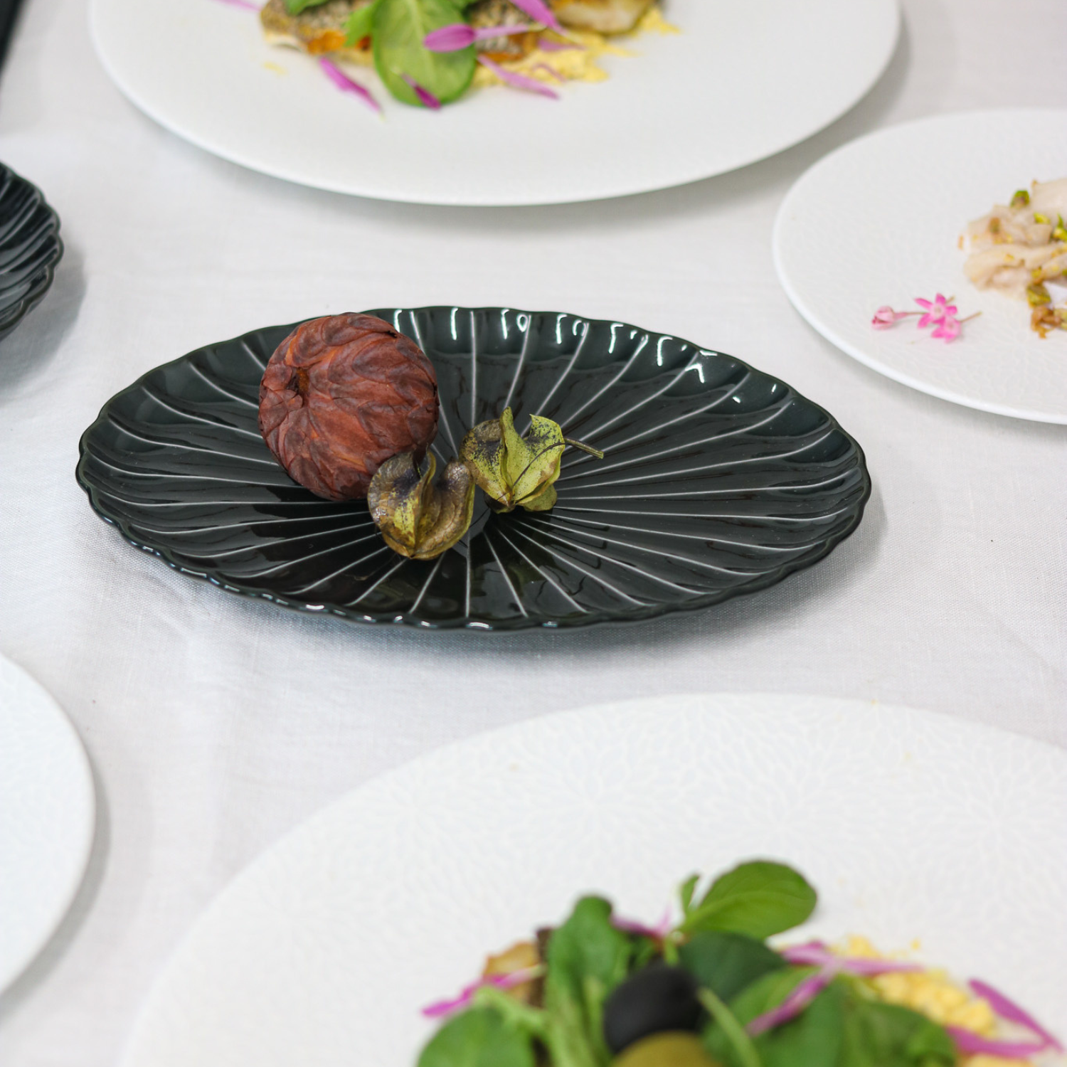 楕円中皿｜21cm｜オーバル｜ぎやまん陶｜美濃焼き – 美濃焼の