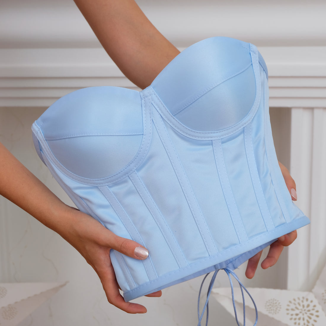 Blue women bustier Corset – MyBabyByMerry