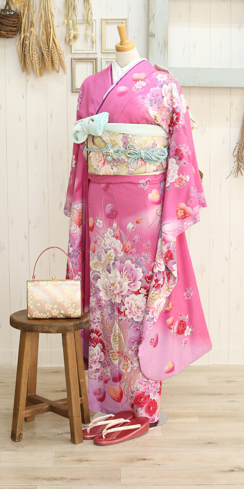 鈴屋 会津若松店の振袖 /ピンク色/キュート/花柄/ エンジェルハート