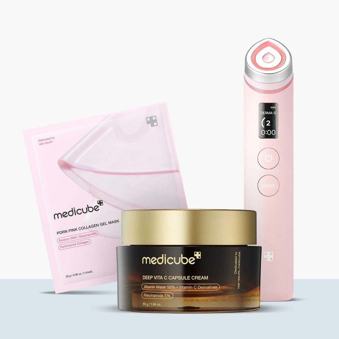 medicube AGE-R Booster Pro Pink + Vita C Capsule Cream Set – MystiGlam