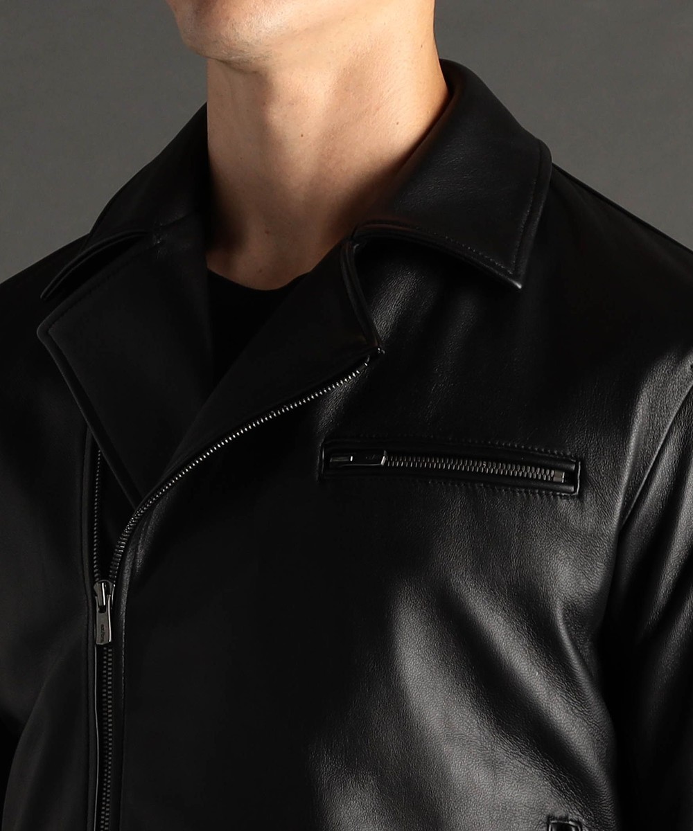 ex/tra】ラムレザー ダブルライダースブルゾン｜ライダース｜ニコル