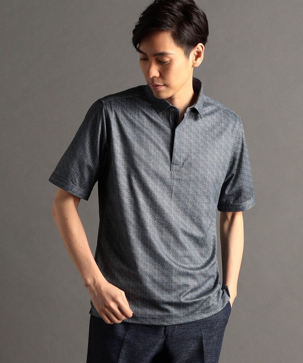 ブロックジャカードプリント 半袖ポロシャツ｜ポロシャツ｜ニコル公式