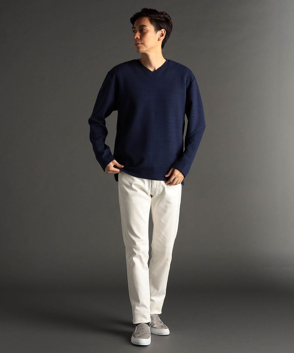 メランジダブルフェイス Vネックカットソー｜長袖｜ニコル公式通販