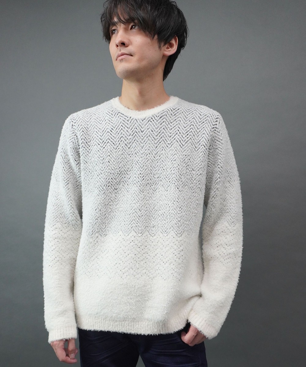 グラデーションシャギークルーネックニット｜プルオーバー｜ニコル公式