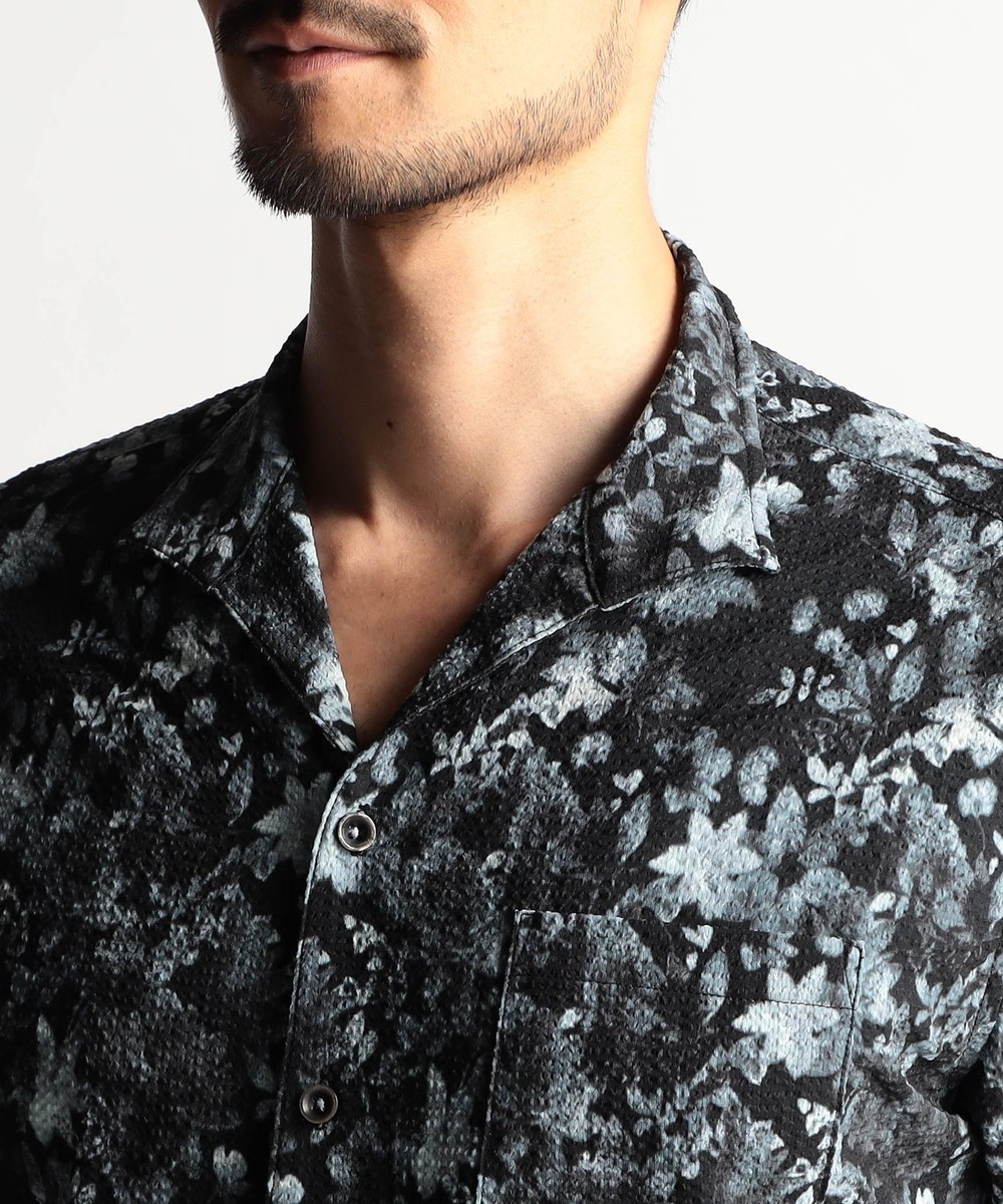 つるこ様シャツ36 カラーコーティングスタンドカラーシャツ｜長袖