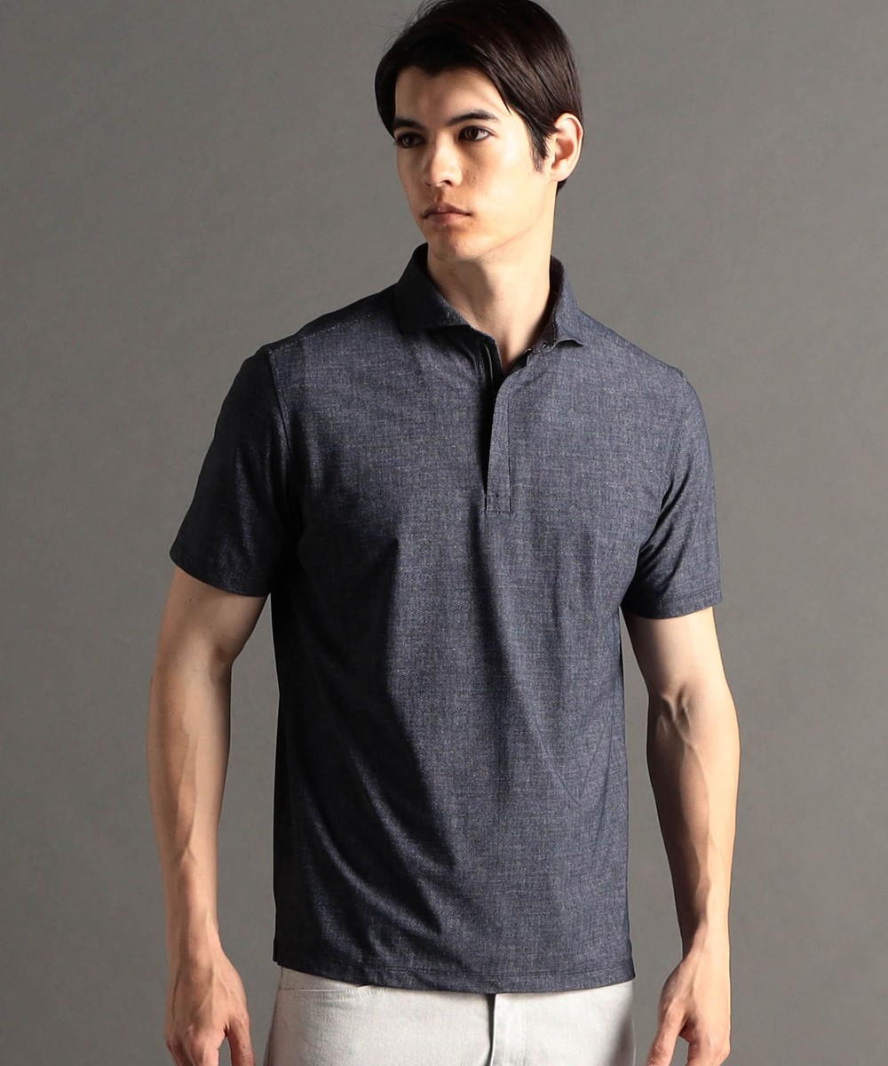 ex/tra】CANCLINI ハウンドトゥースZIPポロシャツ｜ポロシャツ｜ニコル