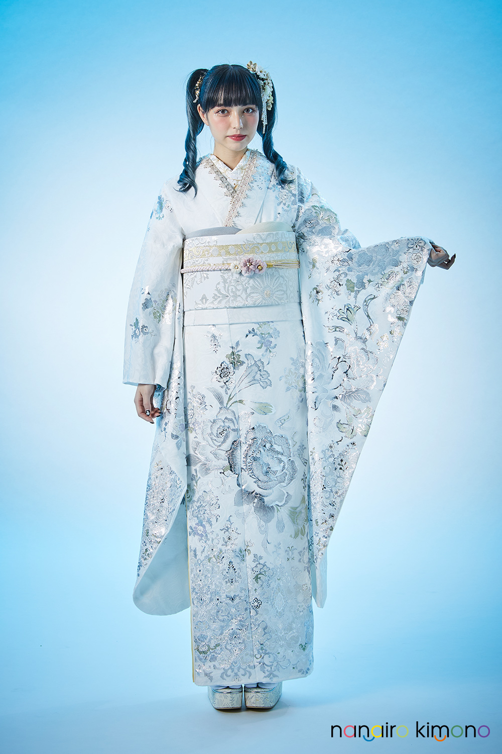 ナナイロキモノWEBショップ / 振袖フルセット｜白色・シルバー色