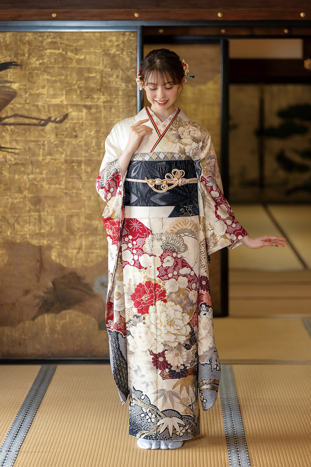 ナナイロキモノWEBショップ / 振袖フルセット｜白色・可愛い古典模様 F238