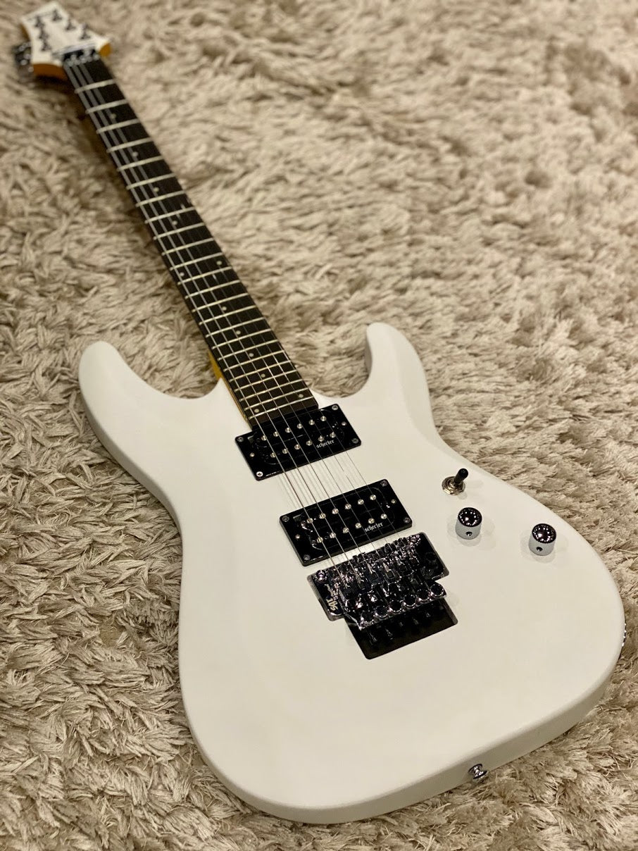 Schecter C-6 Deluxe FR in Satin White – nafiriguitar.com