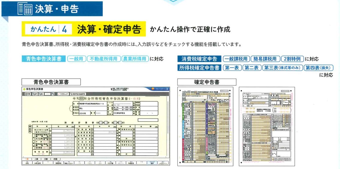 青色申告用パソコン会計ソフト『ブルーリターンA』とは