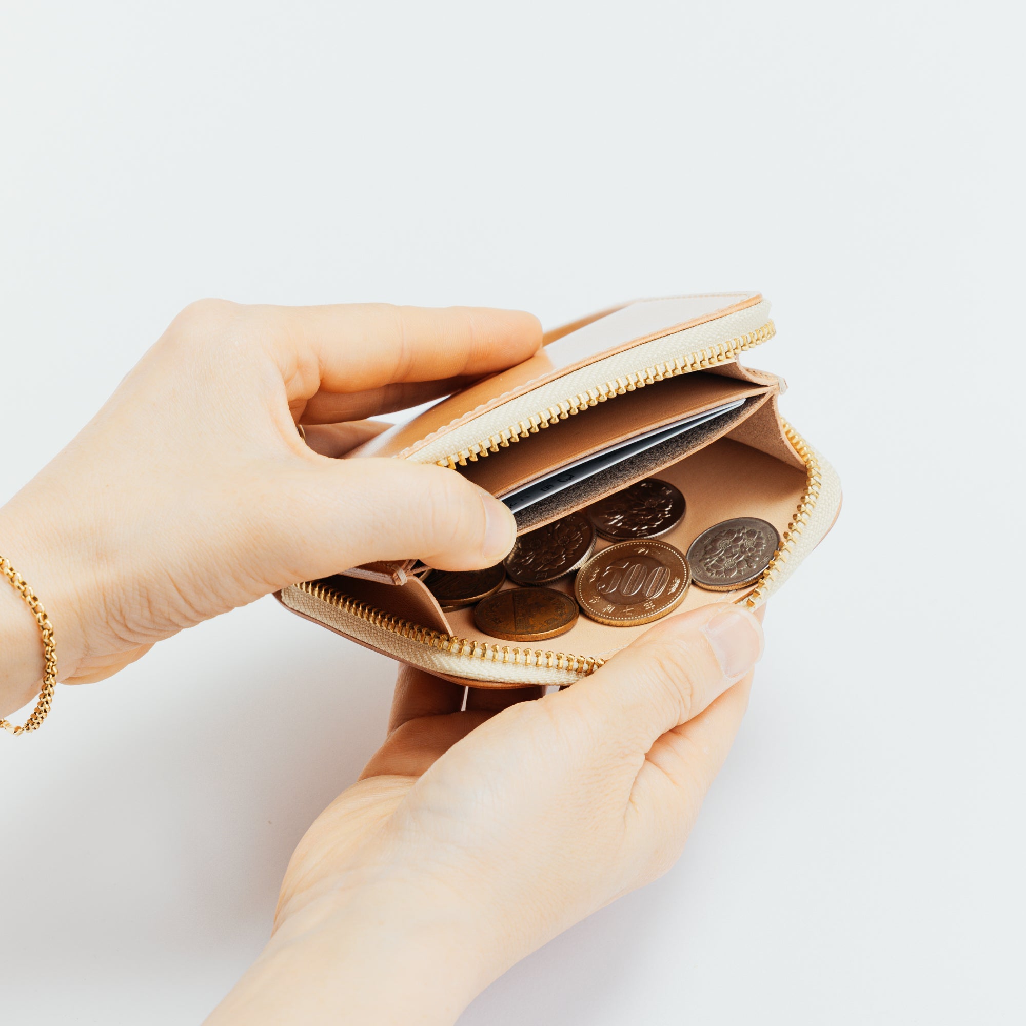 SL0193 cordovan zip small wallet