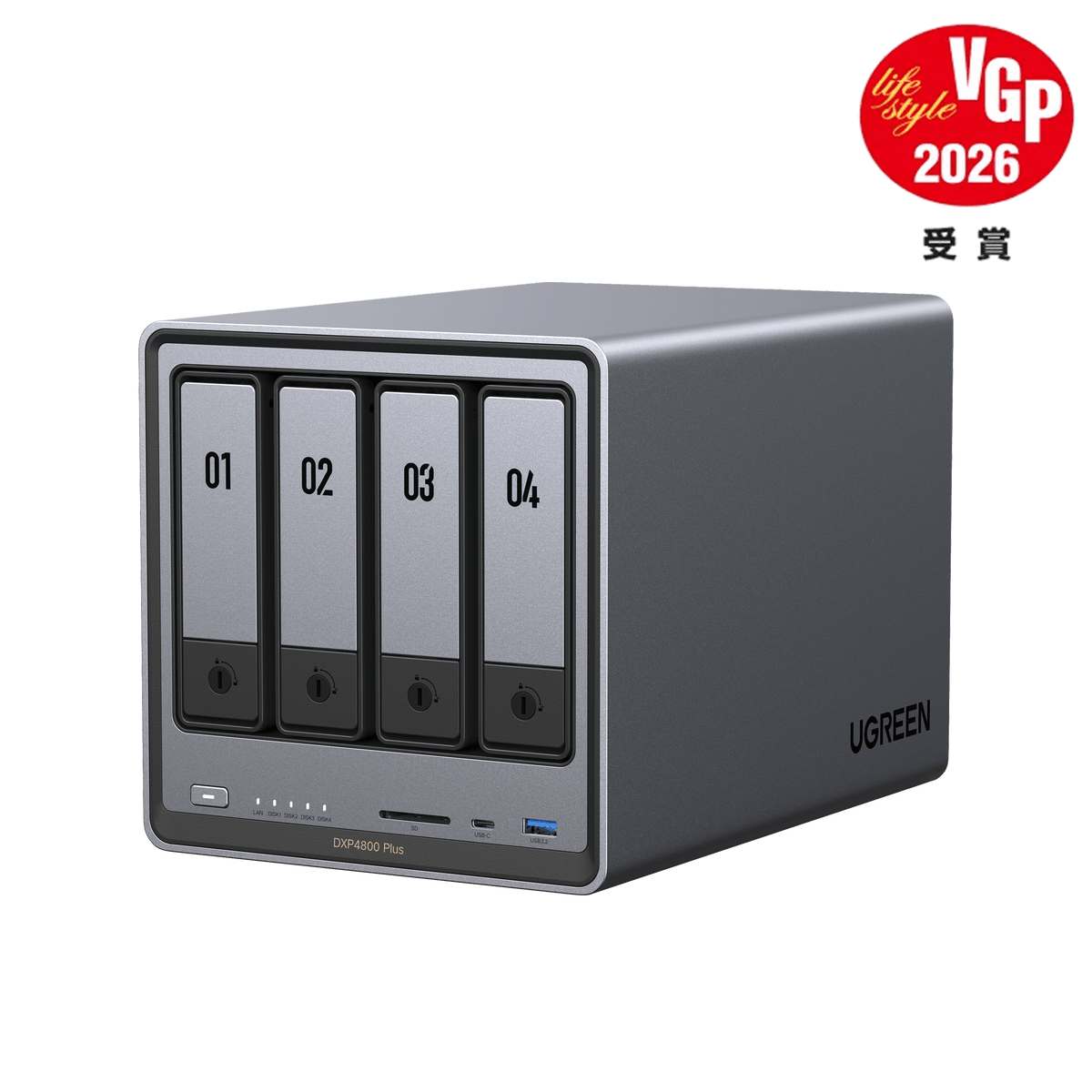 UGREEN 4ベイ NASストレージ - 136TB超大容量と高速10GbE転送