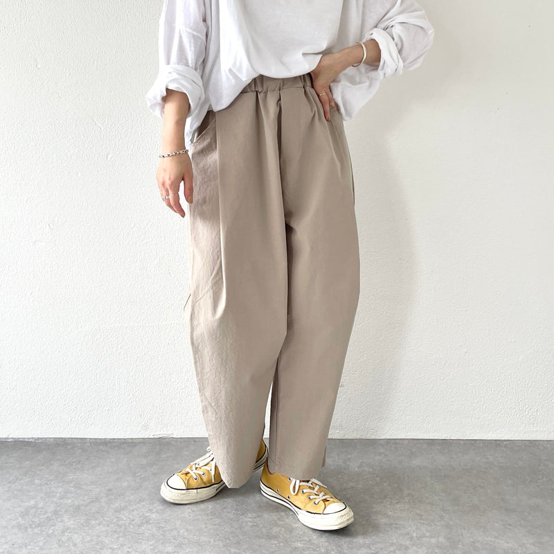 tuck wide pants / beige（タックワイドパンツ / ベージュ） | natto