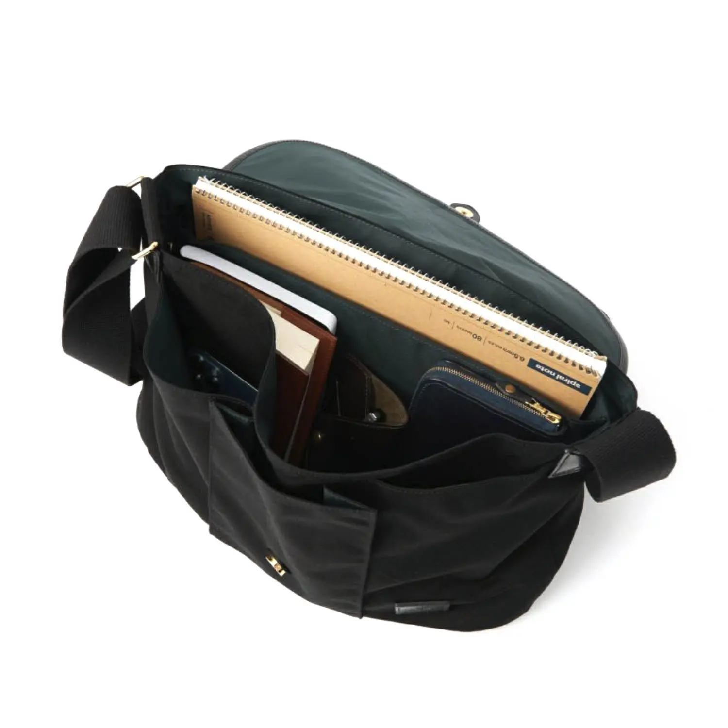 GLENROYAL フラップショルダーバッグ(ブリティッシュツイル) (BK)