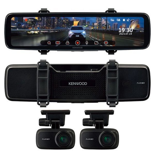 ケンウッド｜ドライブレコーダー（ルームミラー型前後録画タイプ）お