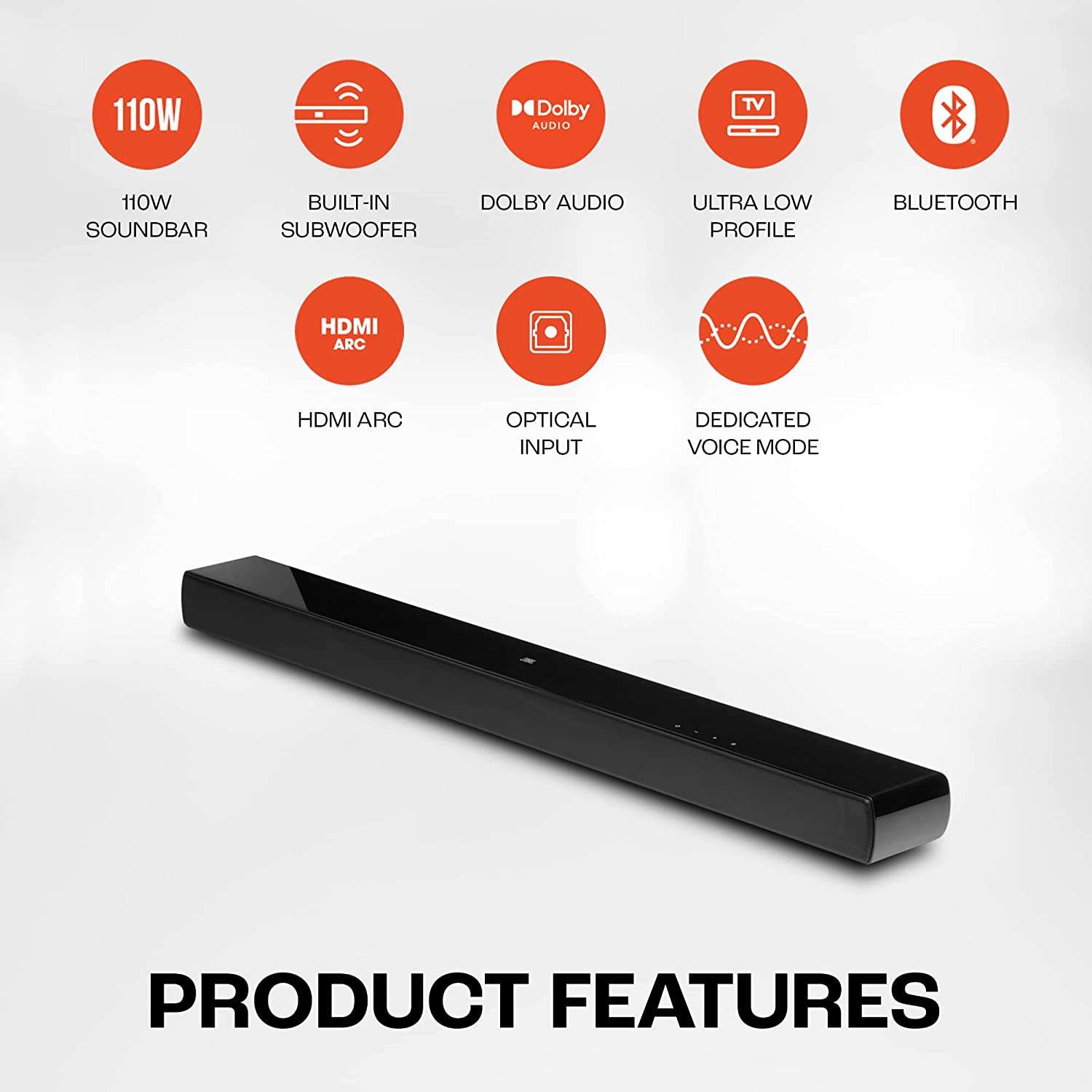 JBL Cinema SB120, Dolby Digital Soundbar with Built-in Subwoofer