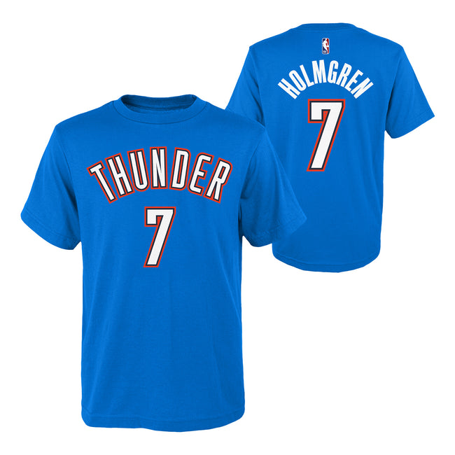 YOUTH OKLAHOMA CITY THUNDER ICON CHET HOLMGREN NAME & NUMBER T
