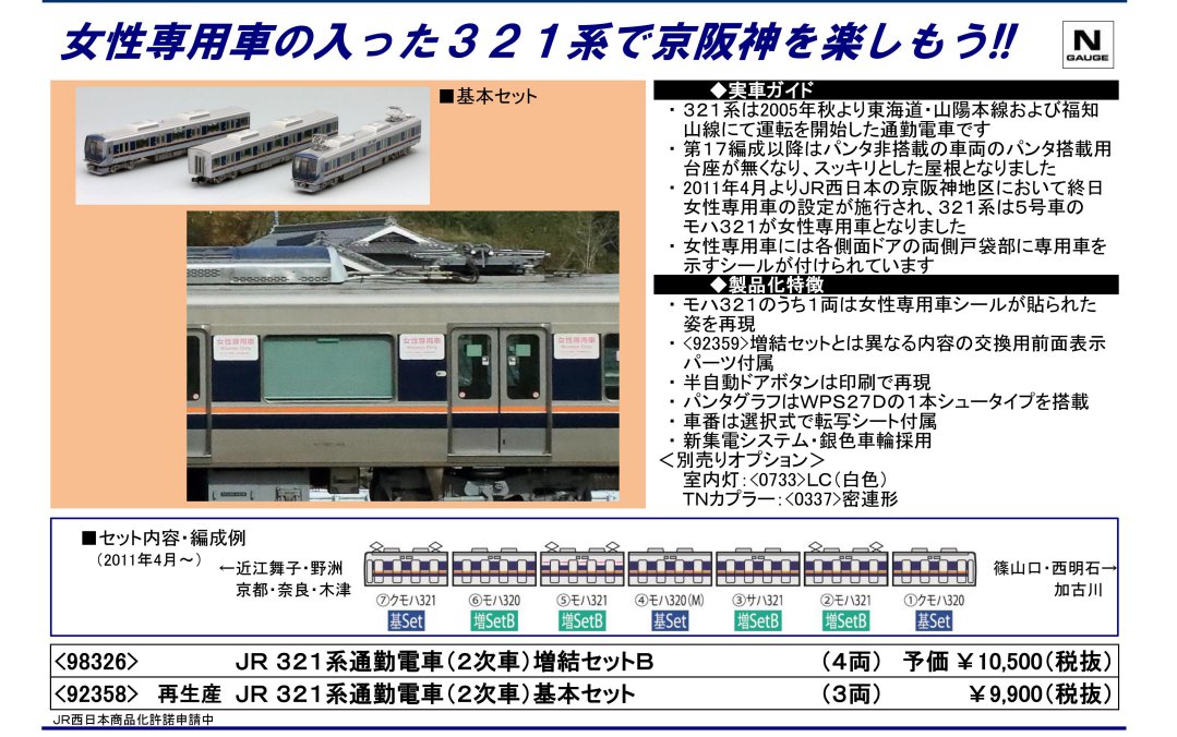 TOMIX 321系2次車 セットバラシまとめ売り JR 321系通勤電車(2次車