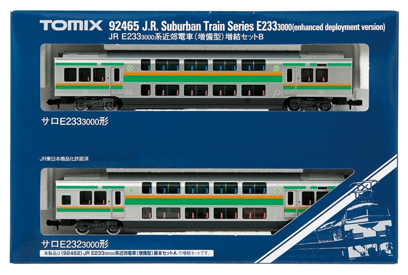 TOMIX E233-3000系近郊電車（増備型）増結セットB 品番:92465