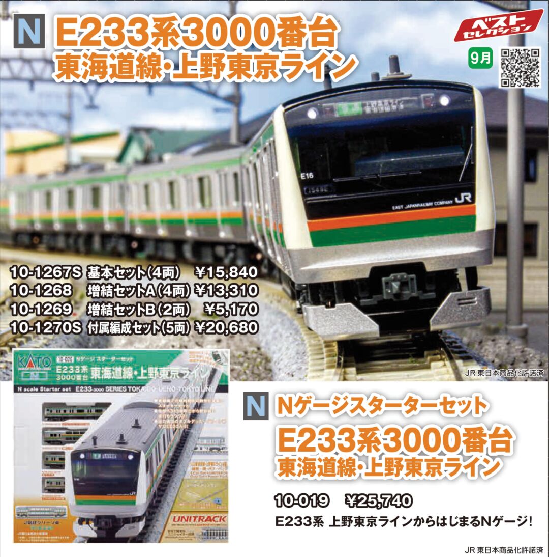 KATO スターターセット E233系3000番台 東海道線・上野東京ライン 品番