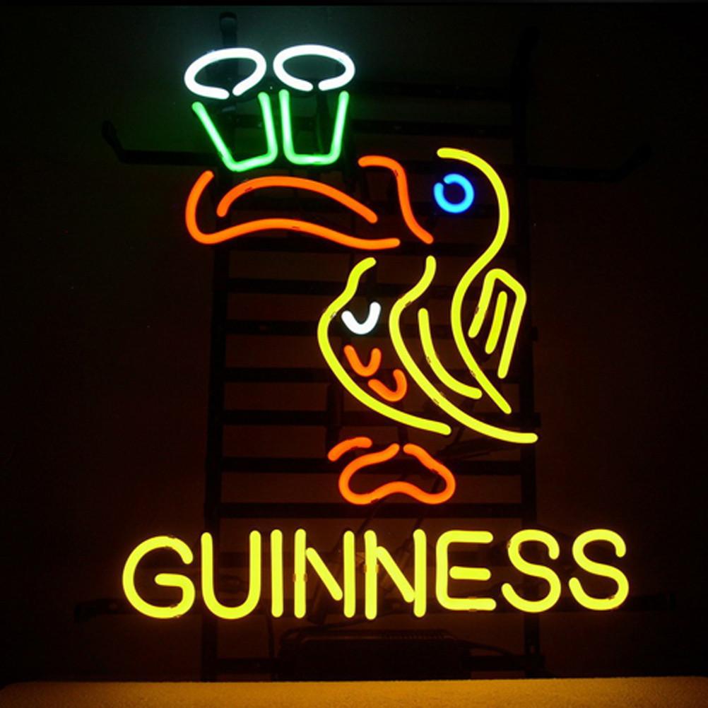 Professional Guinness Irish Lager Ale Toucan Neon Beer Bar Pub