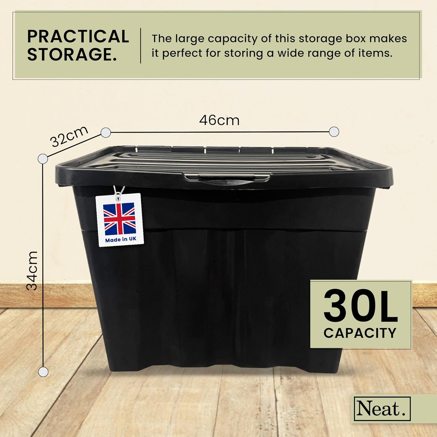 Neat. 30L Storage Boxes with Lids – Neat Products