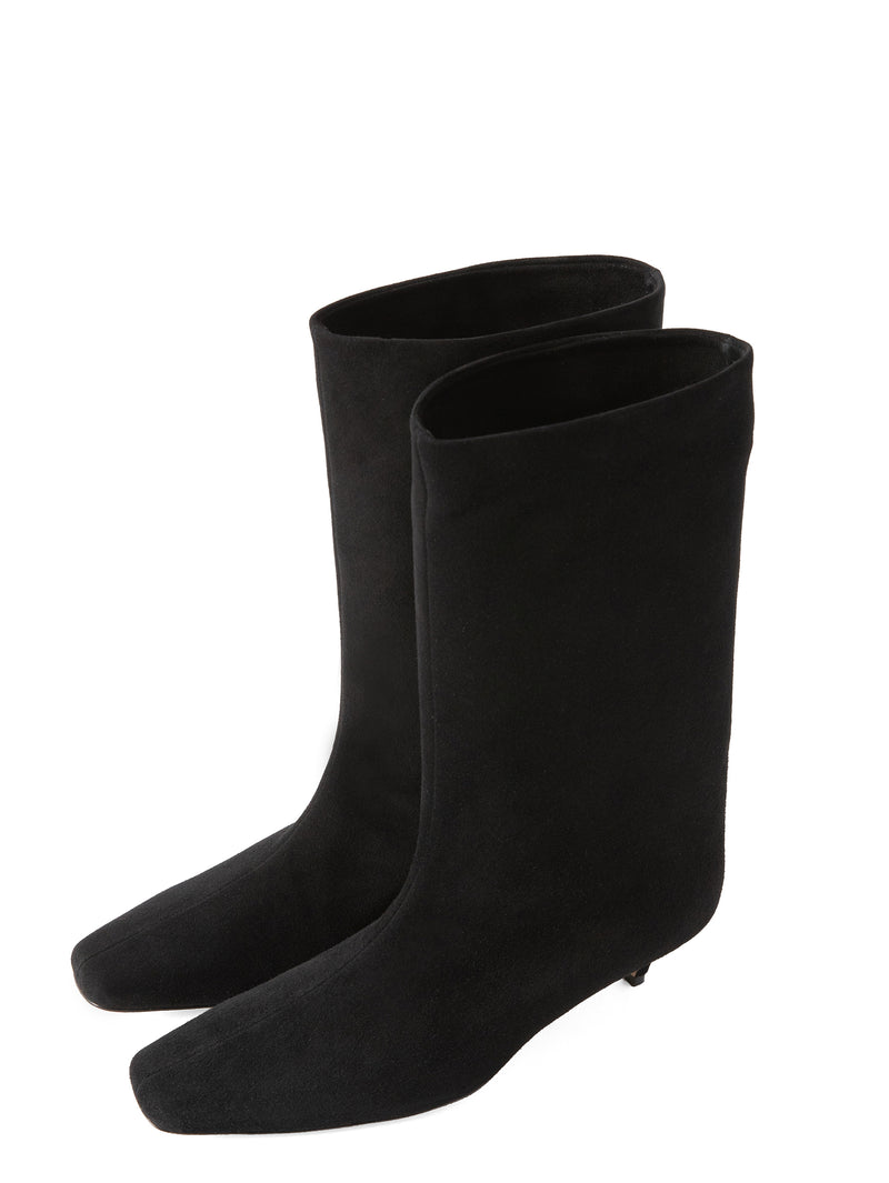 スクエアトゥースエードミドルブーツ 7321/EMA/BLACK – NEBULONI E.