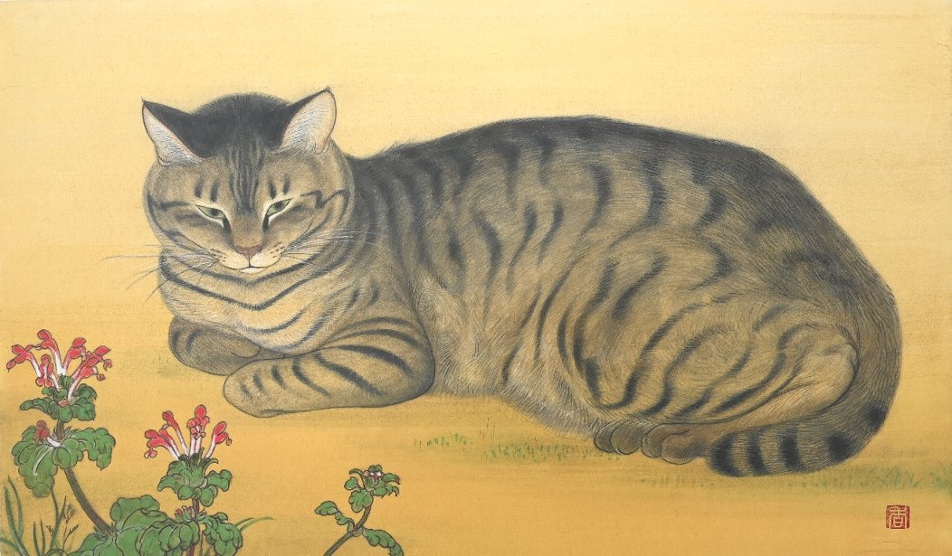 美術のなかの猫たち 猫好きのツボを刺激する小熊香奈子さんの日本画