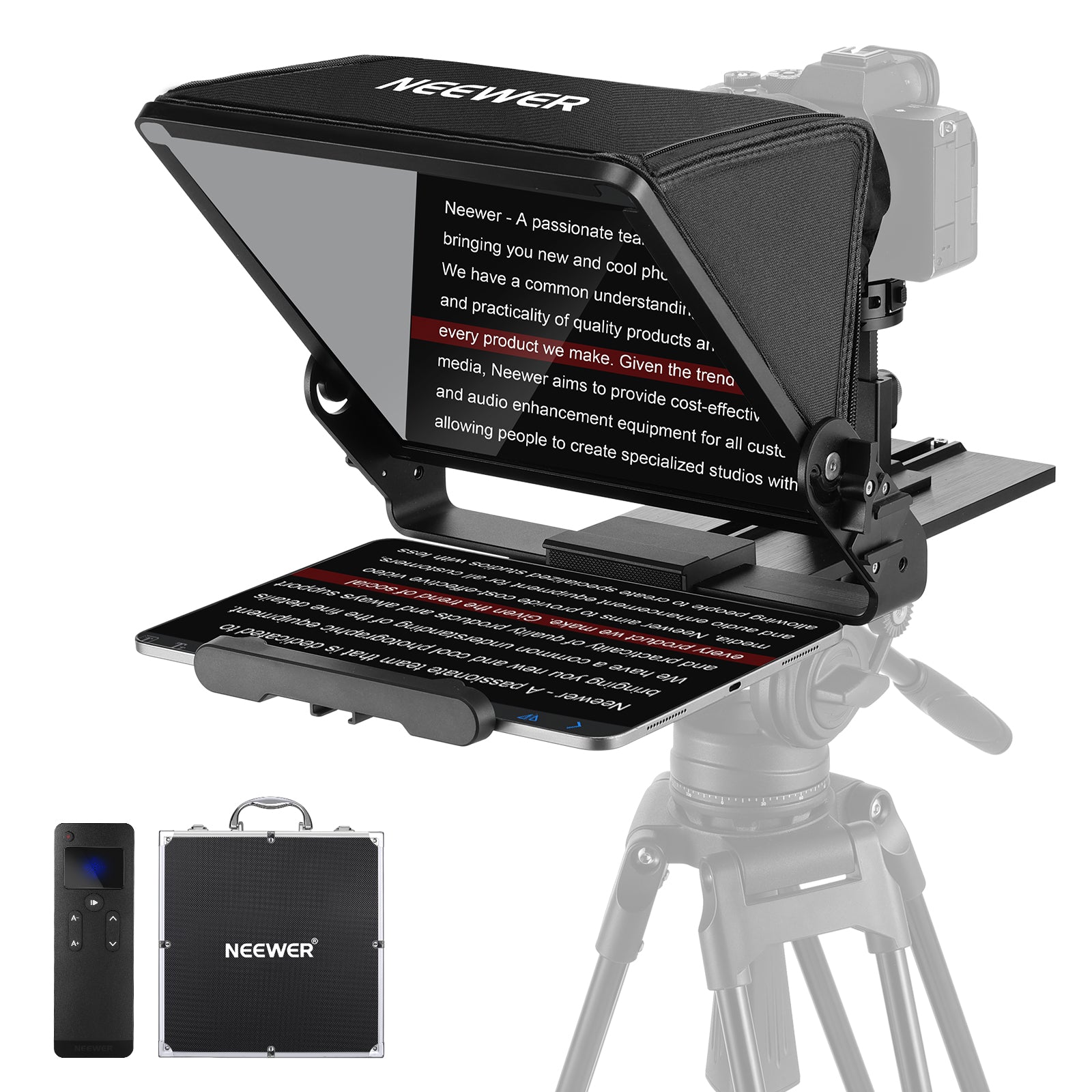 NEEWER X12II Tablet/Camera Prompter | Video Teleprompter