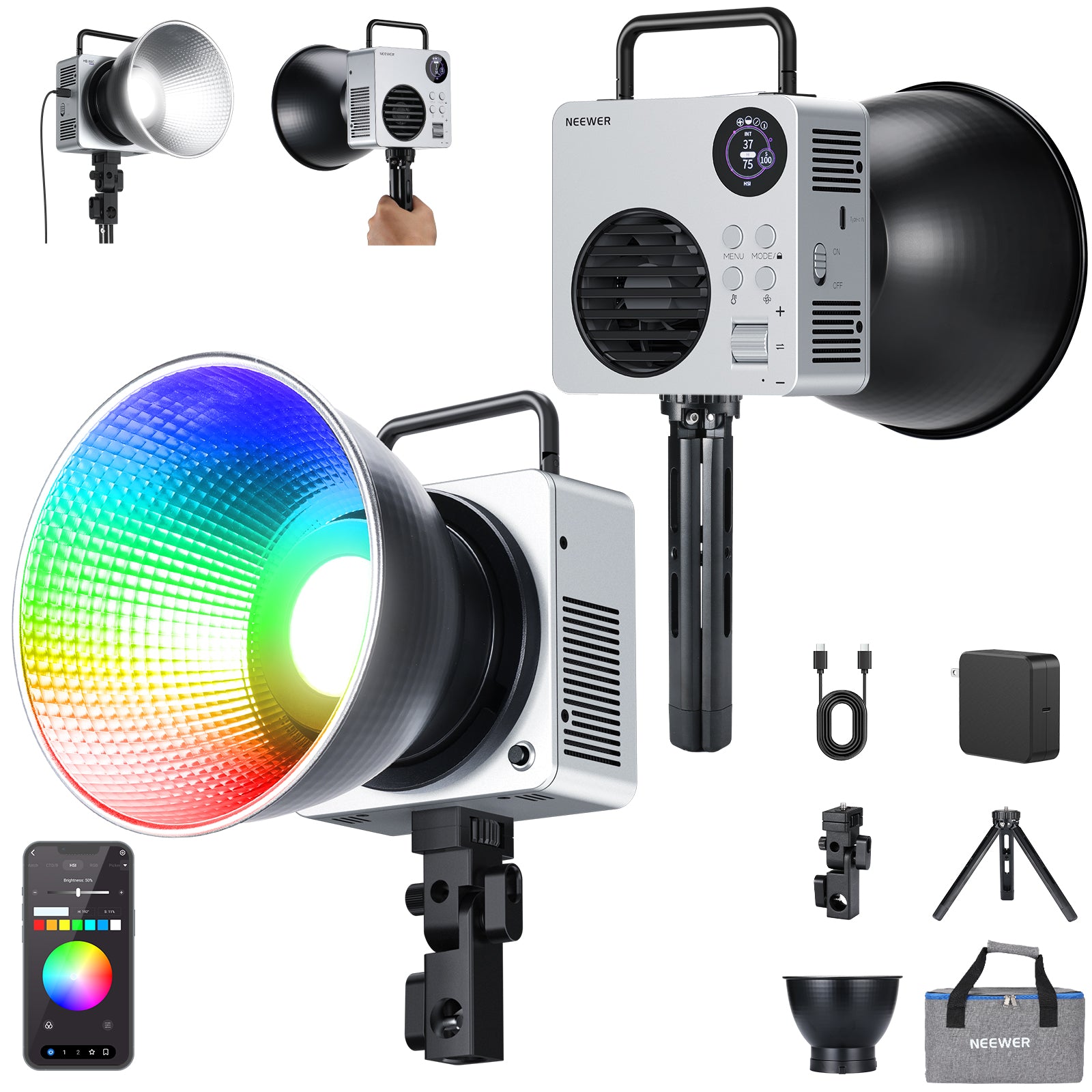 NEEWER HB80C 80W RGBWW LEDビデオライト – NEEWER.JP