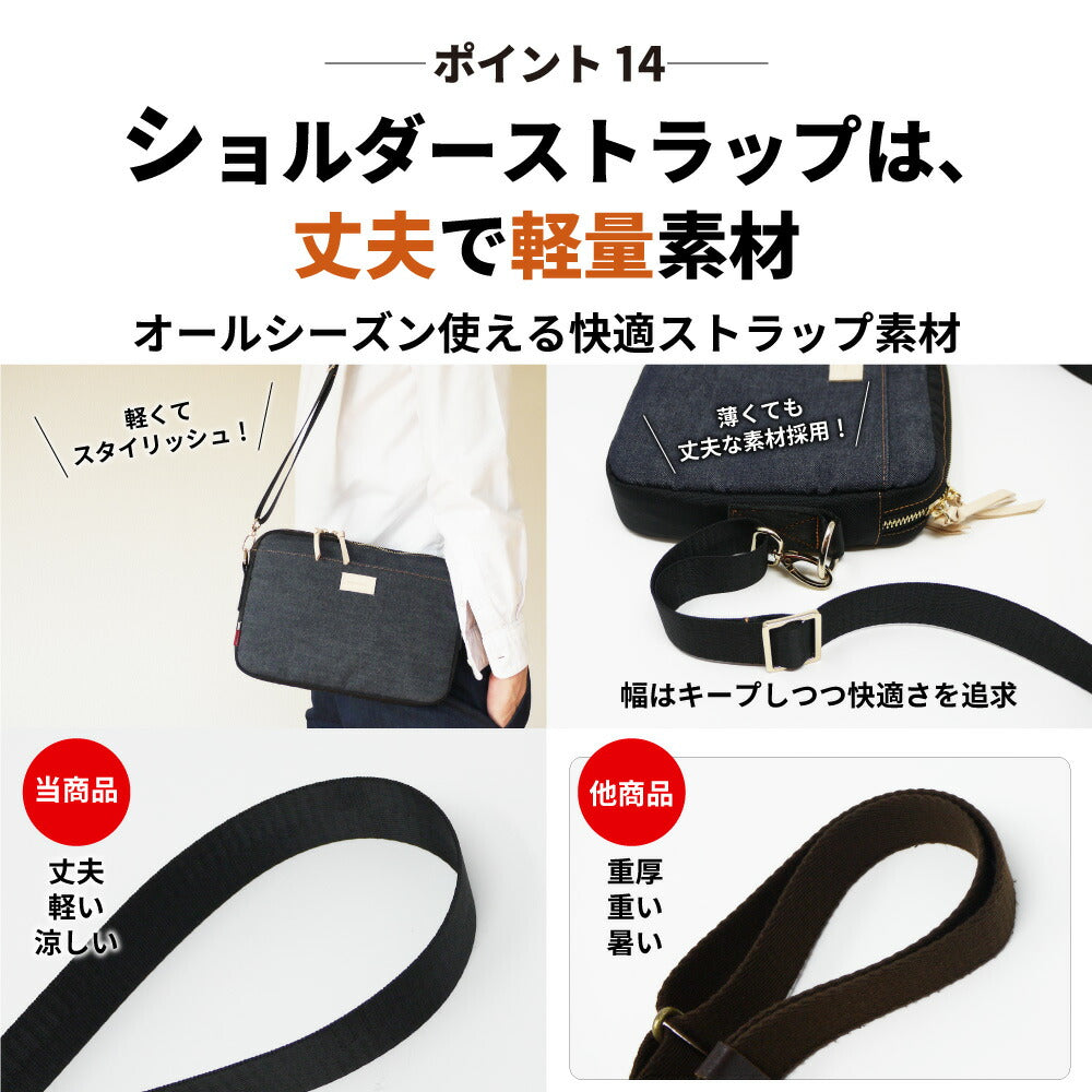 ショルダーバッグ 日本が誇るデニム ミニショルダーバッグ 斜めがけ