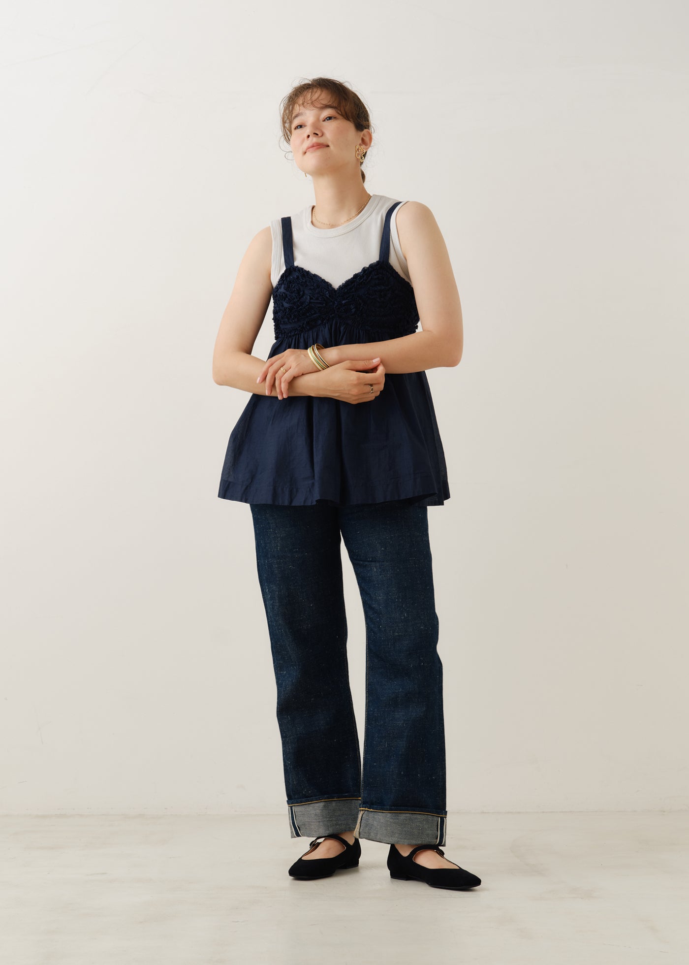 Cotton Organza Frilled Cami Top | Pasand by ne Quittez pas