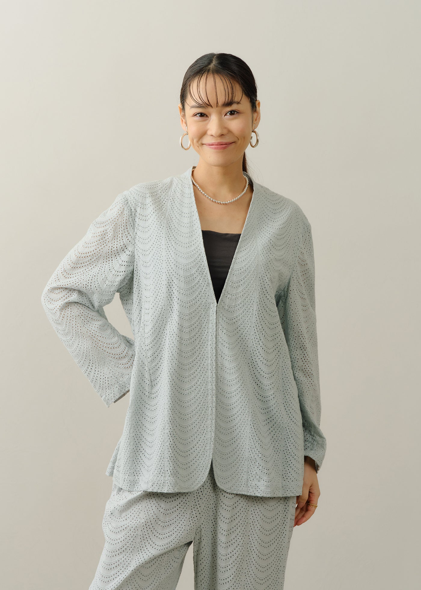 Cotton Voile Neem Cifre Embroidery Jacket | Pasand by ne Quittez