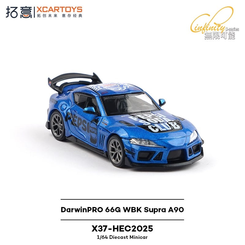1/64 XCarToys X37-HEC2025 DarwinPro 66G WBK Supra A90 Pepsi